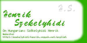 henrik szekelyhidi business card