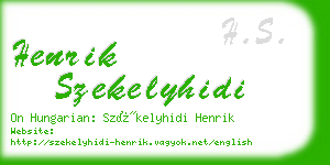 henrik szekelyhidi business card